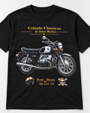 Camiseta preta BMW R75/5 1970