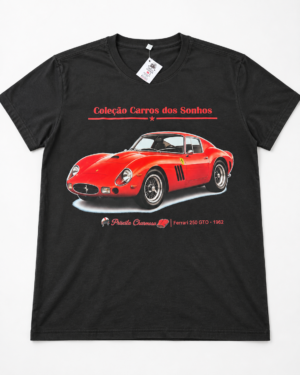 camiseta preta Ferrari 250 GTO 1962