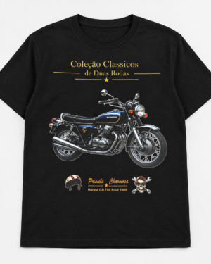 Camiseta preta Honda CB 750 Four 1969
