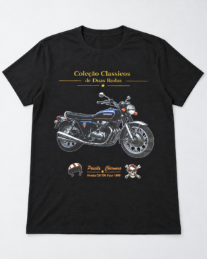 Camiseta preta Honda CB 750 Four 1969