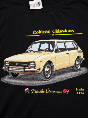 Camiseta preta Brasilia bege 1974