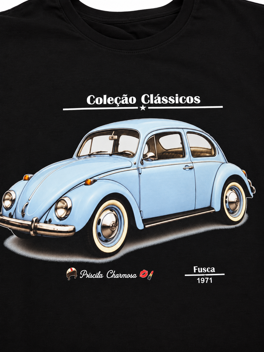 Camiseta Fusca azul claro 1971 - Imagem 3