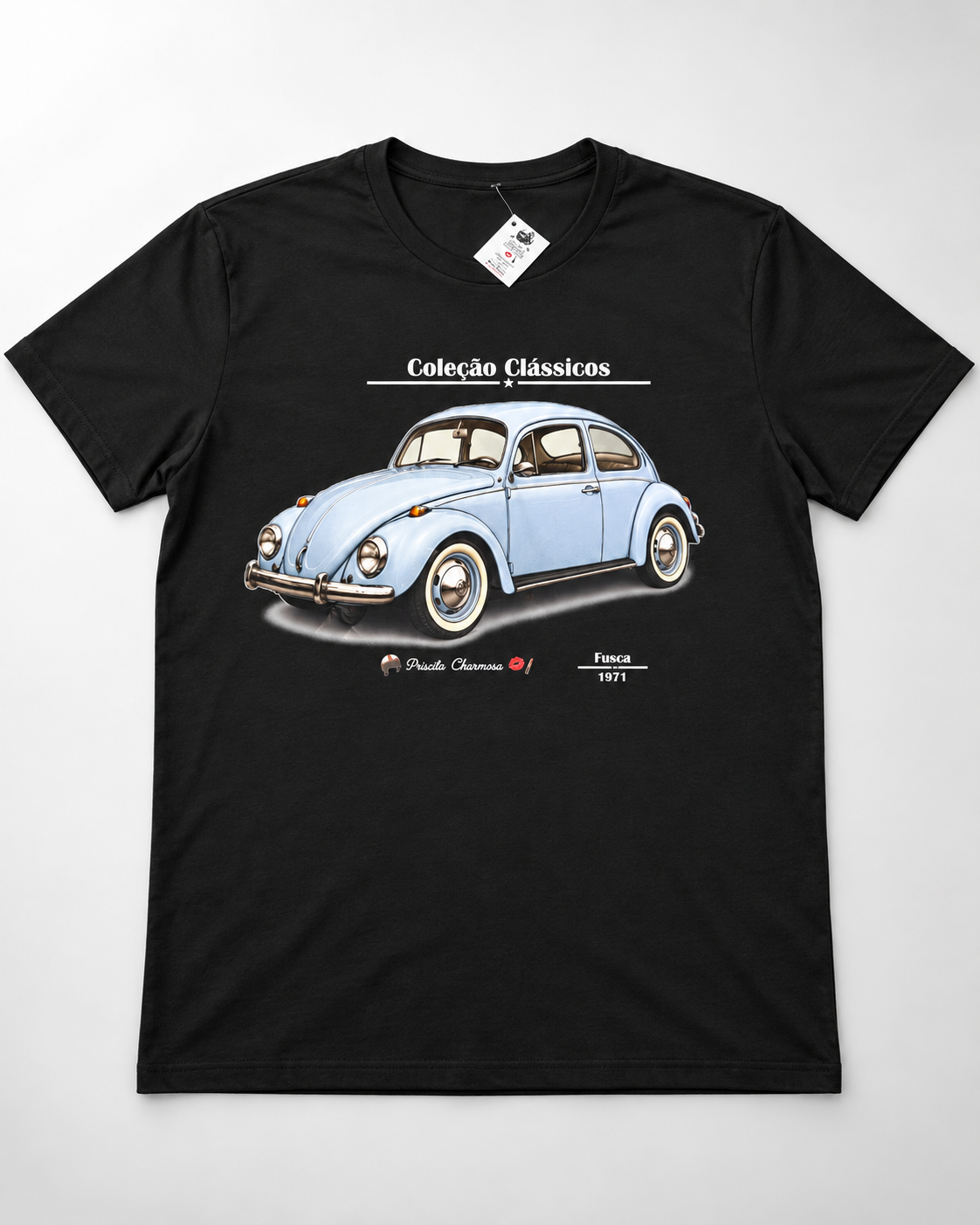 Camiseta Fusca azul claro 1971 - Imagem 2